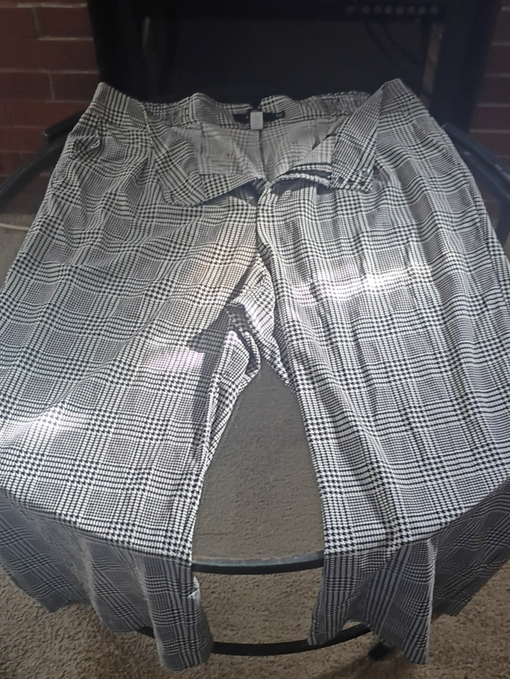 torrid Black and White Glen Plaid Womens Dress Pants